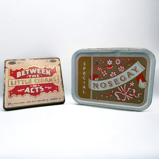 Vintage Tobacco Tins - Nosegay, Between The Acts Little Cigars