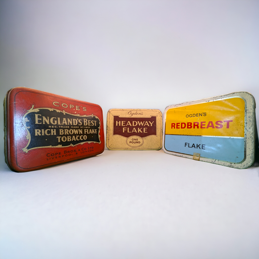 Vintage Tobacco Tin Bundle - Cope’s, Ogden’s Headway and Ogden’s Redbreast