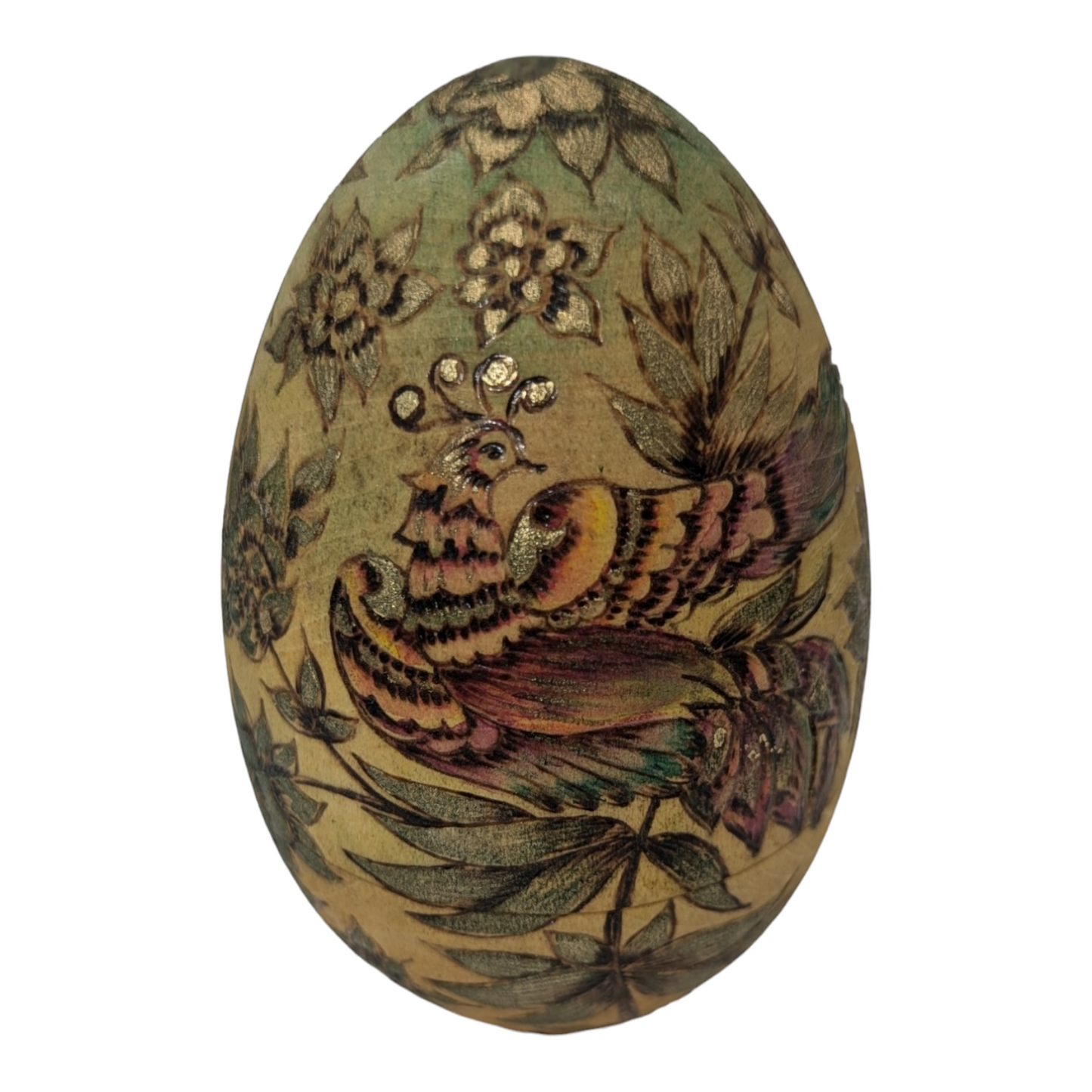 Vintage Hand Painted Wooden Nesting Eggs