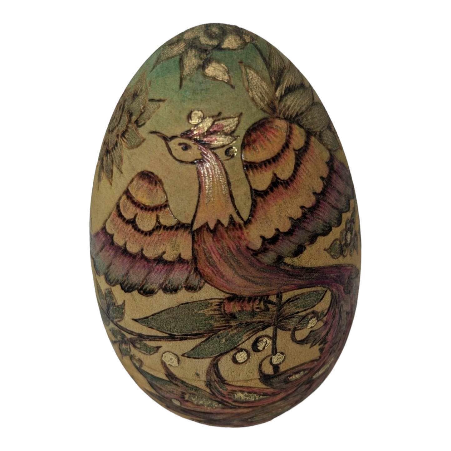 Vintage Hand Painted Wooden Nesting Eggs